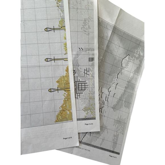 Thomas Kinkade Lamplight Bridge Cross Stitch Kit #50925 Started VTG 1996 READ - Picture 5 of 8